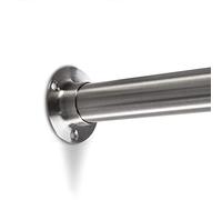 SOTECH Asta guardaroba in acciaio inox 2000 mm ROUND Ø 25 mm con 2 pz. supporto asta guardaroba CIRCLE inox