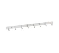 SOTECH Barra appendiabiti con 8 ganci SAMU Gancio multiuso Gancio per cappotti Gancio per cappotti Acciaio inox spazzolato 620 mm Barra per ganci