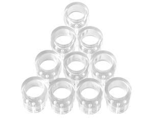 SOTECH Confezione da 10 paracolpi trasparenti per maniglie di porte, maniglie di porte e finestre fino a Ø 20 mm Ammortizzatori scorrevoli