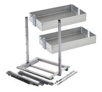 SOTECH DISPENSA junior III Scaffale estraibile grigio argento per larghezza corpo 300 mm con ripiani ARENA pure