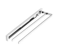 SOTECH estraibile STYLE a 2 bracci cromo lucido estensione 415 mm 300 mm | Portasciugamani per montaggio laterale su lavabo in bagno e cucina