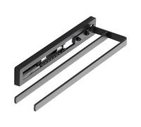 SOTECH estraibile STYLE a 2 bracci nero 325 mm estensione 145 mm | Portasciugamani per montaggio laterale su lavabo in bagno e cucina