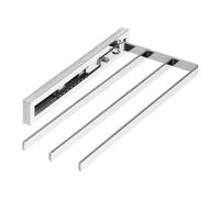 SOTECH estraibile STYLE a 3 bracci, cromo lucido 325 mm estensione 145 mm | Portasciugamani per montaggio laterale su lavabo in bagno e cucina