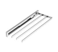 SOTECH estraibile STYLE a 3 bracci, cromo lucido 415 mm estensione 300 mm | Portasciugamani per montaggio laterale su lavabo in bagno e cucina