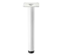 SOTECH gamba per mobili LIMA Altezza 200 mm, Ø 25 mm Regolabile in altezza 10 mm bianco opaco Gamba per vetrina Gamba per zoccolo Gamba per mobile