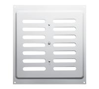 SOTECH Griglia di ventilazione in alluminio (260 x 240 mm, perforazione a fessura ovale) Piastra di ventilazione da avvitare con chiusura a scorrimento