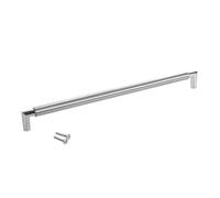 SOTECH Maniglia per mobili per cucina E9 in vero acciaio inox BA 320 mm | Ø 16 mm con zoccolo cromato / Il design incontra la funzionalità