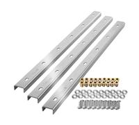 SOTECH Modanature di colmo 3 pezzi a U in vero acciaio inox 90 x 4 x 2 cm per piani tavolo/incl. viti di fissaggio e bussole di avvitamento Profilo di rinforzo