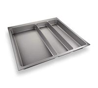 SOTECH ORGA-Box® II Inserto Portaposate per Nobilia Cassetto da 60 | 462 x 509 mm Grigio Argento