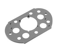 SOTECH piastra distanziale grigia da 3 mm per la cremonese Push-Lock, serratura da superficie, per la compensazione dell'altezza di porte di basso spessore