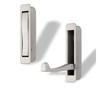 SOTECH Set da 2 x Moderni Ganci Pieghevoli Gancio Appendiabiti ripieghevole | Zilly da Incassare / 80 x 20 / Cromo opaco