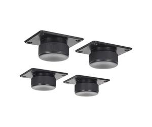 SOTECH Set da 4 Piedini per Mobili GOLF II Ø 50 mm Scorrevole per Divano | di Appoggio Piedino Protettivo Nero Regolabile
