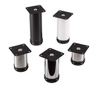 SOTECH SET da 4 x Piede per Mobile JIMMY nero Ø 50 mm/Altezza: 100 mm | per Letto
