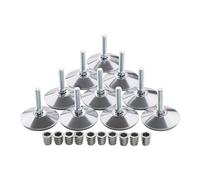 SOTECH Set di 10 Piedini Regolabili MOBILIA Ø 50 mm M8x30 Inclinabili a 16° Incl. Prese a Vite