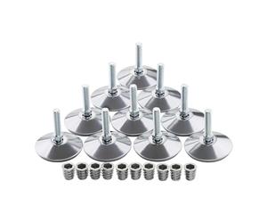 SOTECH Set di 10 Piedini Regolabili MOBILIA Ø 50 mm M8x30 Inclinabili a 16° Incl. Prese a Vite