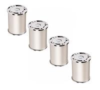 SOTECH Set di 4 Piedini per mobili RADO (Altezza 60 mm, Ø 50 mm, Alluminio/Cromo Lucido) Piedini di appoggio Regolabili in Altezza