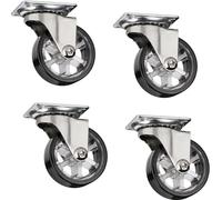 SOTECH Set di 4 ruote decorative per mobili RAPID - Ø 50 mm nero, portata 35 kg, altezza 64 mm, girevoli