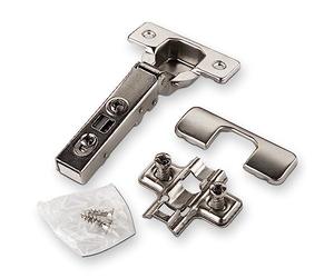 SOTECH Set di 6 cerniera a scodellino T45 110° battuta d'angolo con montaggio rapido e serranda incl. piastra a croce, viti e coperchio