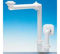 SOTECH Sifone salvaspazio, 32-40 mm, bianco, sifone salvaspazio, set di scarico per cucina e bagno