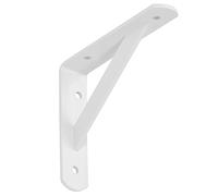 SOTECH Staffa per scaffale (150 x 125 x 30 mm, bianco, verniciato a polvere) Staffa robusta con puntone trasversale per la stabilizzazione