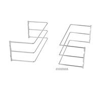 SOTECH Supporto per teglie per 3 teglie (364 x 140 x 125 mm, cromato lucido, per mobili da 600 mm di larghezza) Supporto per griglia metallica - Organizzazione semplificata