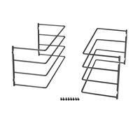 SOTECH Supporto per teglie per 4 364 x 140 x 182 mm, cromato nero | per mobili da 600 mm di larghezza per griglia metallica - Organizzazione semplificata