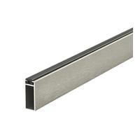 SOTECH tubo armadio di design NANO spazzolato opaco (1000 mm, 32,4 x 12,2 mm, alluminio, look acciaio inox) Asta appendiabiti con rivestimento in gomma