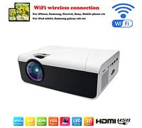 SOTEFE® Mini LED Proiettore portatile 4000 Lumen- WiFi Proiettore portatile Full HD 1080P Video Multimedia per Smartphone iPhone/Samsung/Sony/Hauwei/Compatibile con HDMI/USB/Carta SD/VGA/AV/TV Box/PS4