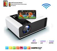 SOTEFE® Mini LED Proiettore portatile 7000 Lumen- WiFi Proiettore portatile Full HD 1080P Video Multimedia per Smartphone iPhone/Samsung/Sony/Hauwei/Compatibile con HDMI/USB/Carta SD/VGA/AV/TV Box/PS4