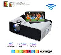 SOTEFE® Mini LED Proiettore portatile 7000 Lumen- WiFi Proiettore portatile Full HD 1080P Video Multimedia per Smartphone iPhone/Samsung/Sony/Hauwei/Compatibile con HDMI/USB/Carta SD/VGA/AV/TV Box/PS4