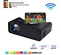 SOTEFE® Mini LED Proiettore portatile 7000 Lumen- WiFi Proiettore portatile Full HD 1080P Video Multimedia per Smartphone iPhone/Samsung/Sony/Hauwei/Compatibile con HDMI/USB/Carta SD/VGA/AV/TV Box/PS4