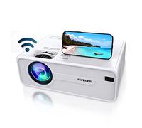 SOTEFE Proiettore Bluetooth + WiFi portatile - Mini proiettore Android 1080P Full HD Supporto 4K Download APP Movie Online Home Projector Theater (incluso schermo del proiettore + borsa)