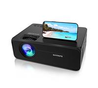 SOTEFE Proiettore Bluetooth + WiFi portatile - Mini proiettore Android 1080P Full HD Supporto 4K Download APP Movie Online Home Projector Theater (incluso schermo del proiettore + borsa)