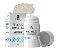 Sotrue 2% Salicylic Acid Face Mask Stick with Kaolin Clay | For Acne, Blackheads and Blemish Prone Skin | Reduces Excess Oil and Dirt | Deep and Gentle Exfoliation | 40g