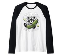 Sottaceti E Attacchi Di Panico Salute Mentale Retro Raccoon Maglia con Maniche Raglan