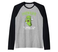 Sottaceti La Risposta a Tutti i Problemi Cetriolo Vegetale Sottaceto Maglia con Maniche Raglan