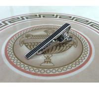 Sottile 4CM 5.5CM Uomo Ragazzo Acciaio Inox Fermacravatta Barretta Slide Argento