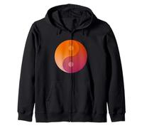 Sottile Lesbica Pride Bandiera Yin-Yang Felpa con Cappuccio