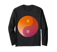 Sottile Lesbica Pride Bandiera Yin-Yang Maglia a Manica