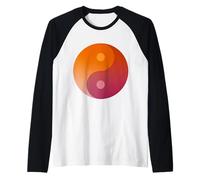 Sottile Lesbica Pride Bandiera Yin-Yang Maglia con Maniche Raglan