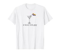 Sottile Lesbica Un Tini Bit Gay Martini Pride Mese LGBTQ Carino Maglietta
