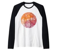 Sottile, Lesbiche Orgoglio Bandiera Yin-Yang Vintage Maglia con Maniche Raglan