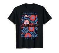 Sottile Libertà Democrazia Verità Boho Floreale 4 Luglio Maglietta