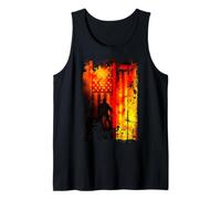 Sottile Linea Rossa Bandiera Americana Pompiere Design Onore Coraggio Canotta