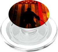 Sottile Linea Rossa Bandiera Americana Pompiere Design Onore Coraggio PopSockets PopGrip per MagSafe