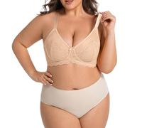 Sottile, traspirante, confortevole reggiseno con ferretto per una vestibilità senza cuciture, liscia, leggera nella vita di tutti i giorni, beige., 5E