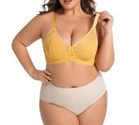 Sottile, traspirante, confortevole reggiseno con ferretto per una vestibilità senza cuciture, liscia, leggera nella vita di tutti i giorni, giallo., 7C