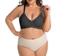 Sottile, traspirante, confortevole reggiseno con ferretto per una vestibilità senza cuciture, liscia, leggera nella vita di tutti i giorni, Nero , 5E