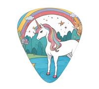 Sottili, medi e pesanti, 12 pezzi plettri per chitarra, Unicorns by the river resistenti all'usura, adatti per chitarra, basso, chitarra elettrica, ukulele,