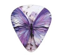 Sottili, medi e pesanti, 12 pezzi plettri per chitarra, viola pittura a olio farfalla resistenti all'usura, adatti per chitarra, basso, chitarra elettrica, ukulele,